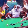 Aesthetics Dogs Playing Pool paint by numbers