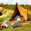 Albert Bierstadt Indian Camp paint by numbers