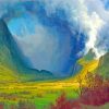 Albert Bierstadt Storm In The Mountain paint by numbers