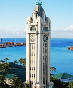 Aesthetic Aloha Tower paint by numbers