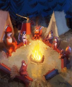 Animals Campfire paint by numbers