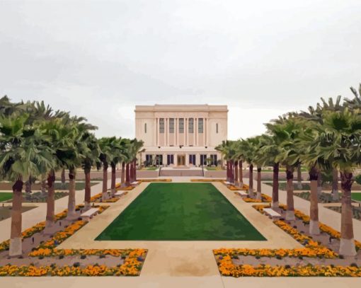 Mesa Arizona Temple Building paint by numbers