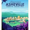 Asheville north carolina poster paint by numbers