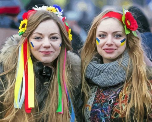Beautiful Ukrainian Girls paint by numbers