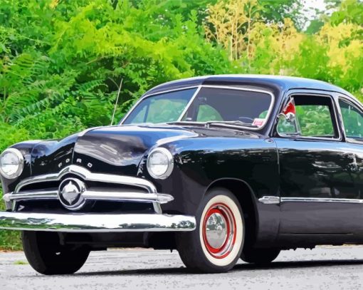 Black 1949 Ford Car paint by numbers