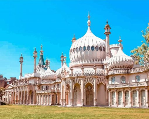 Aesthetic Royal Pavilion In Brighton paint by numbers