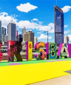 Brisbane City paint by numbers