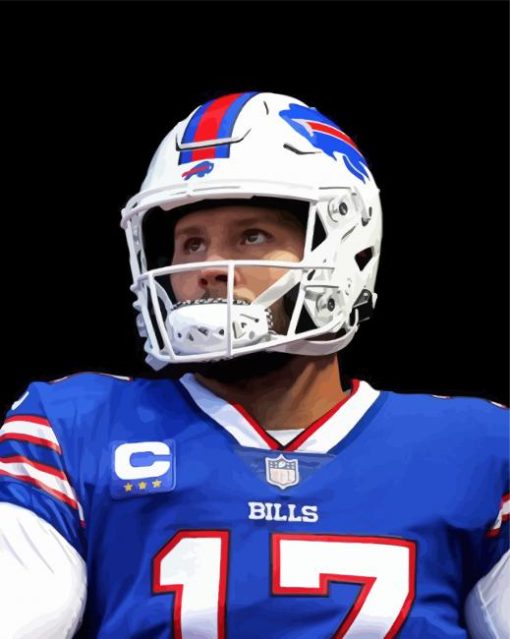 Josh Allen Player paint by numbers