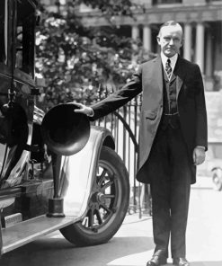 Calvin Coolidge In The White House paint by numbers