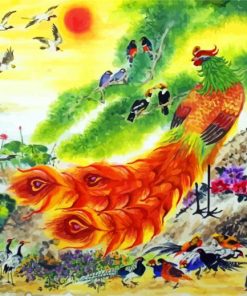 Chinese One Hundred Birds paint by numbers