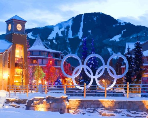 Christmas In Whistler paint by numbers