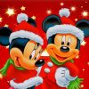 Christmas Minnie And Mickey paint by numbers