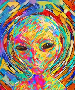 Colorful Abstract Aliens paint by numbers