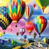 Colorful Hot Airbaloons Up paint by numbers