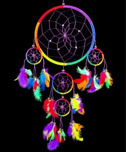 Colorful Dreamcatchers paint by numbers