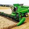 Combine Harvester In Field paint by numbers