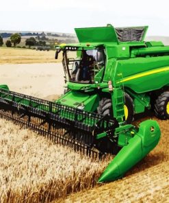 Combine Harvester In Field paint by numbers