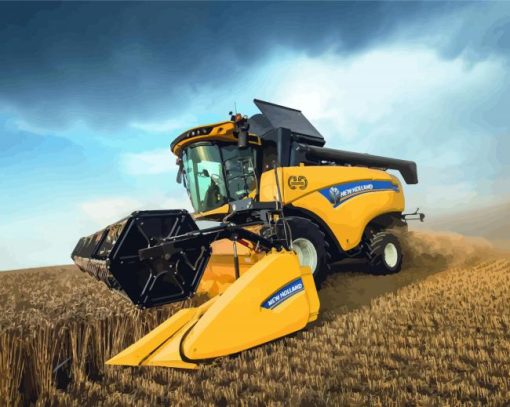 Combine Harvester Vehicle paint by numbers