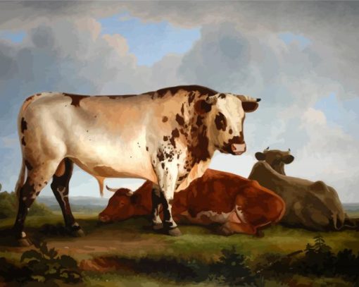 Cows Animals Art paint by numbers