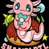 Funny Axolotl Eating Donuts paint by numbers