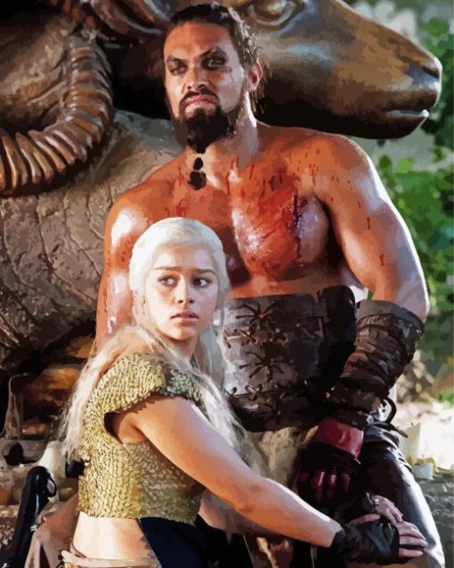 Daenerys Targaryen And Khal Drogo paint by numbers