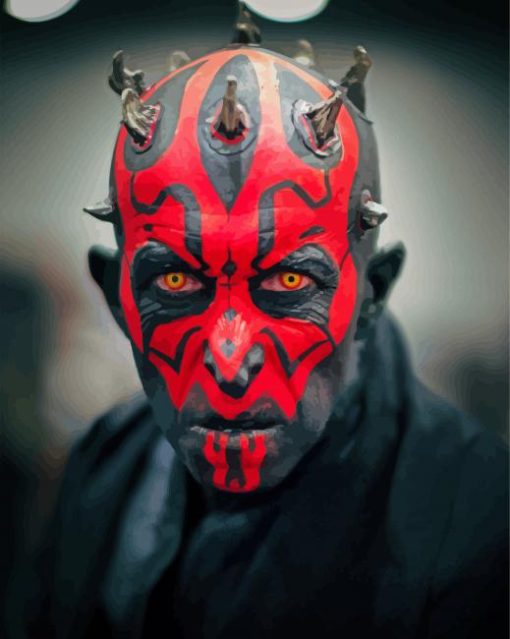 Darth Maul Scary Face paint by numbers
