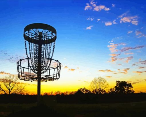 Disc Golf At Sunset paint by numbers