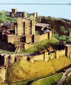 Dover Castle From Above paint by numbers