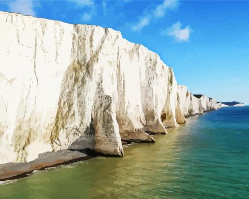 Seven Sisters Cliffs paint by numbers