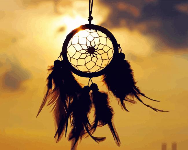 Dreamcatchers Silhouette paint by numbers