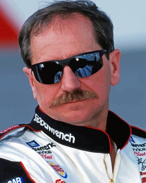Ralph Dale Earnhardt Sr With Glasses paint by numbers