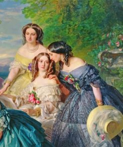 Empress Eugenie Surrounded By Her Ladies In Waiting paint by numbers