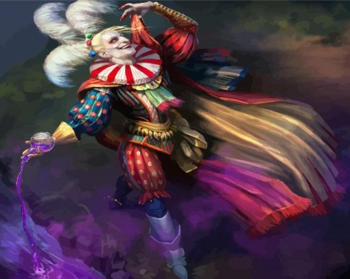 Fantasy Jester Art paint by numbers