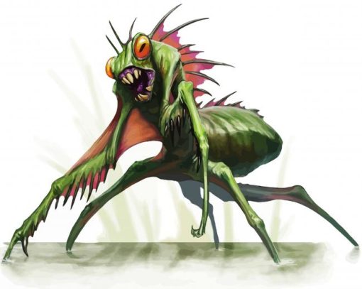 Fantasy Green Mantis paint by numbers