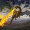 Dragon Breathing Fire paint by numbers