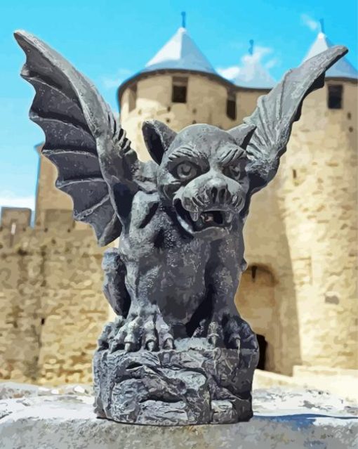 Aesthetic Florentine Gargoyle Statue paint by numbers