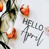 Hello April With Flowers paint by numbers