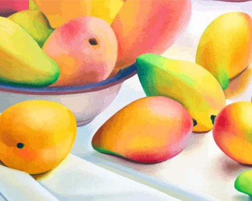 Fresh Mango Fruit paint by numbers