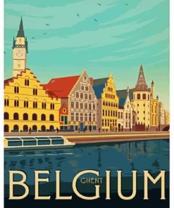 Ghent In Belgium Poster paint by numbers