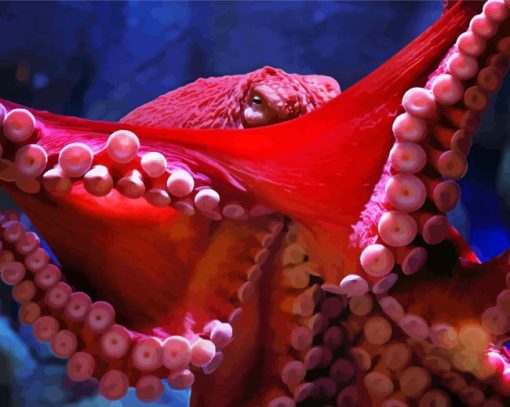 Giant Pacific Octopus paint by numbers