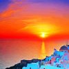 Greek Island At Sunset paint by numbers