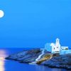 Greek Island Full Moon paint by numbers