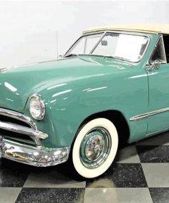 Cyan 1949 Ford Car paint by numbers
