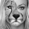 Half Girl Half Lion paint by numbers