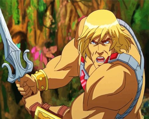 He Man Animation Character paint by numbers