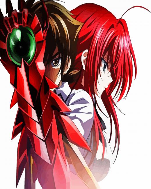 High School DxD Anime Characters paint by numbers