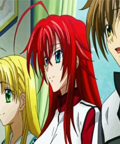 Japanese High School DxD Characters paint by numbers