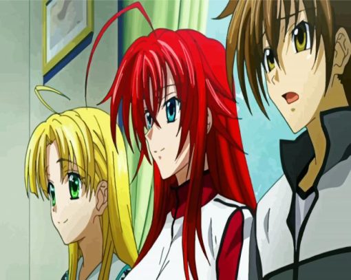 Japanese High School DxD Characters paint by numbers