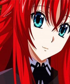 Rias Gremory Japanese Character paint by numbers