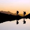 Hikers Silhouettes Reflection paint by numbers